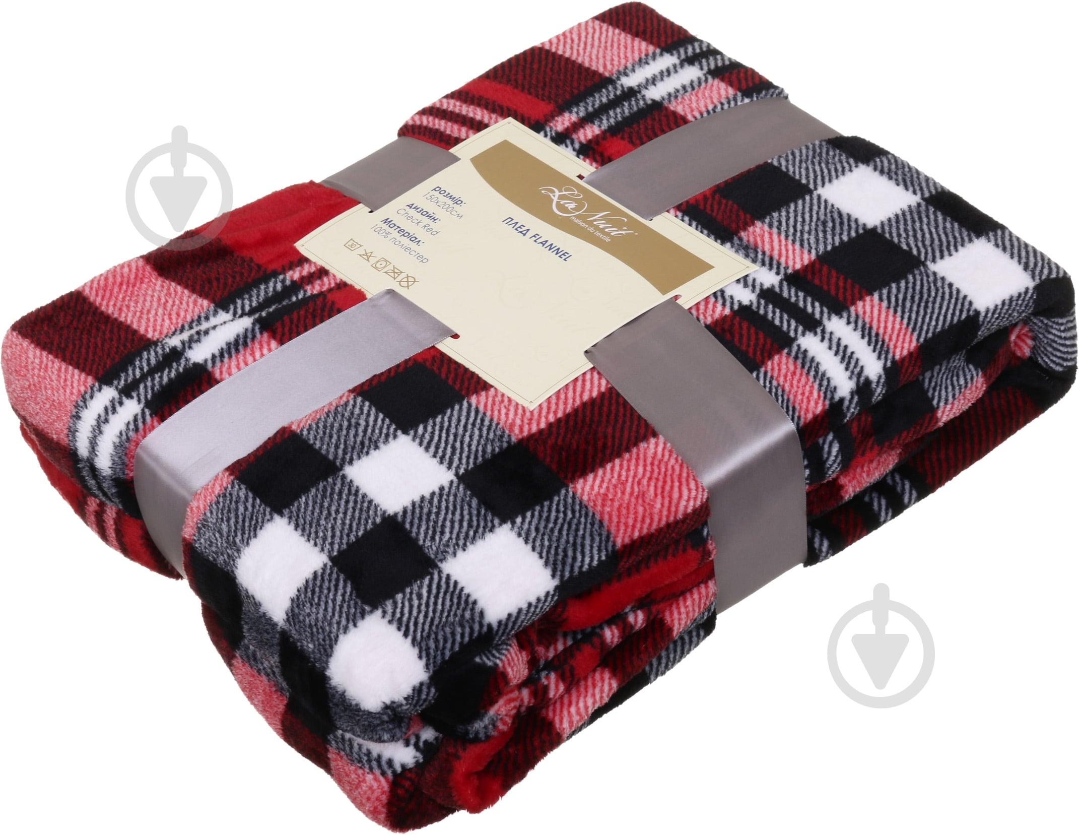 Плед Flannel CHECK RED 150x200 см червоний La Nuit - фото 3
