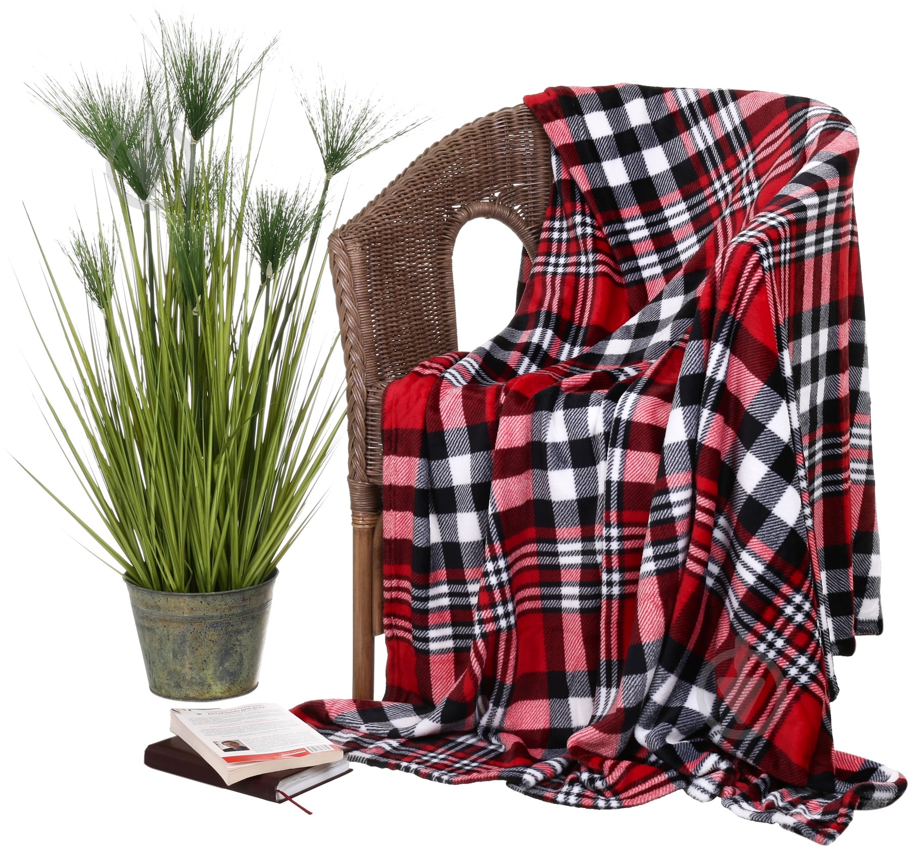 Плед Flannel CHECK RED 150x200 см червоний La Nuit - фото 1