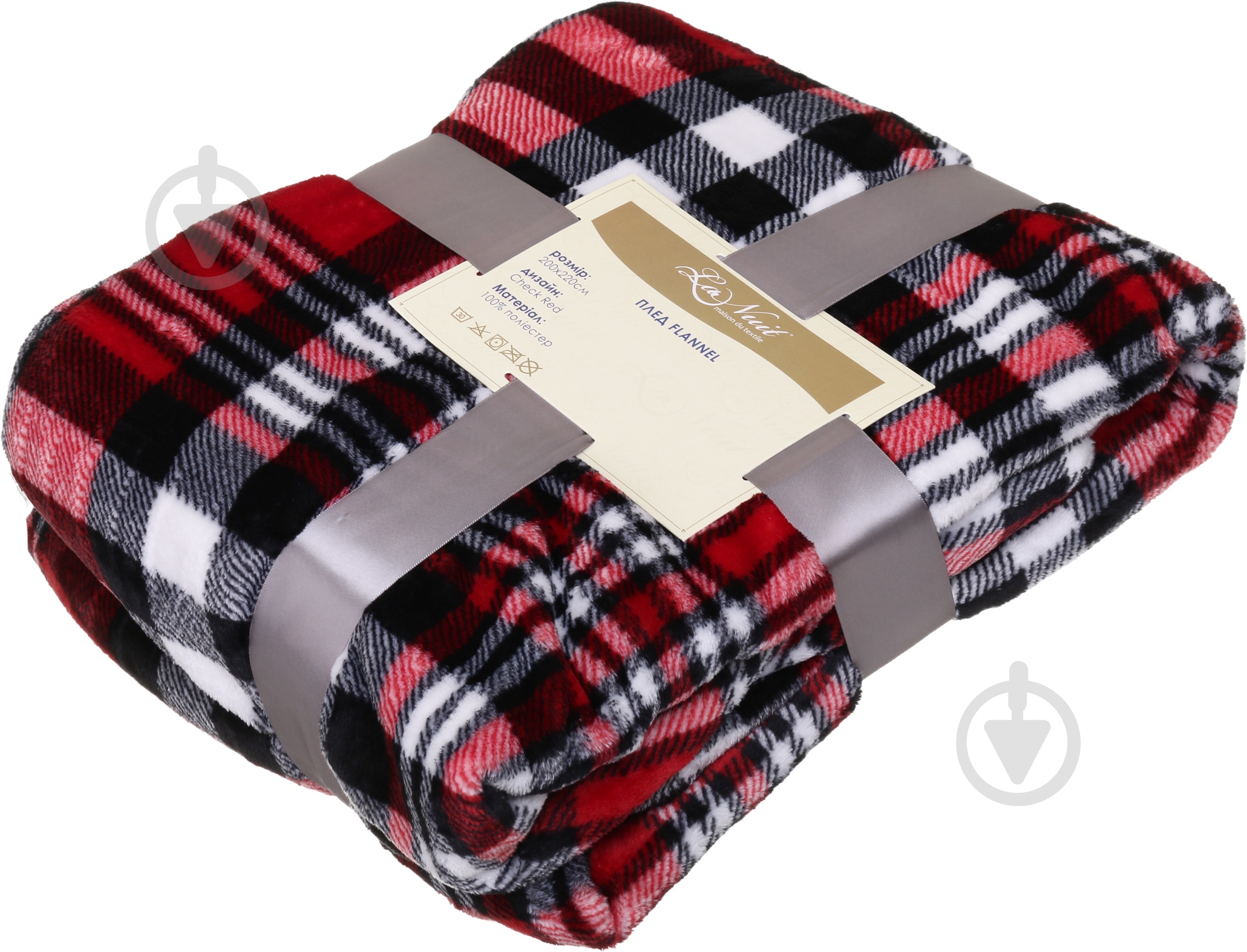 Плед Flannel CHECK RED 200x220 см красный La Nuit - фото 3