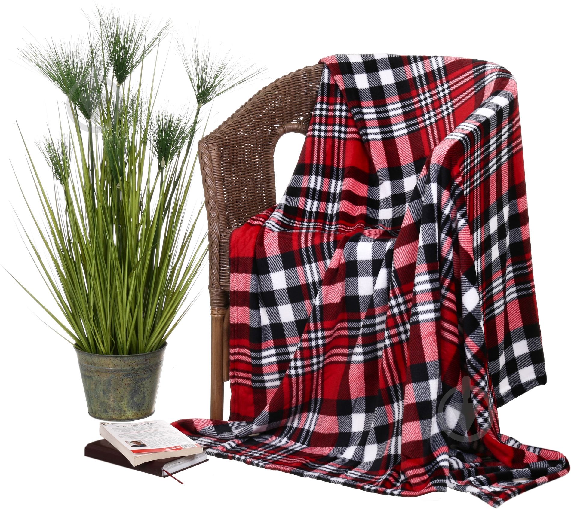 Плед Flannel CHECK RED 200x220 см красный La Nuit - фото 1