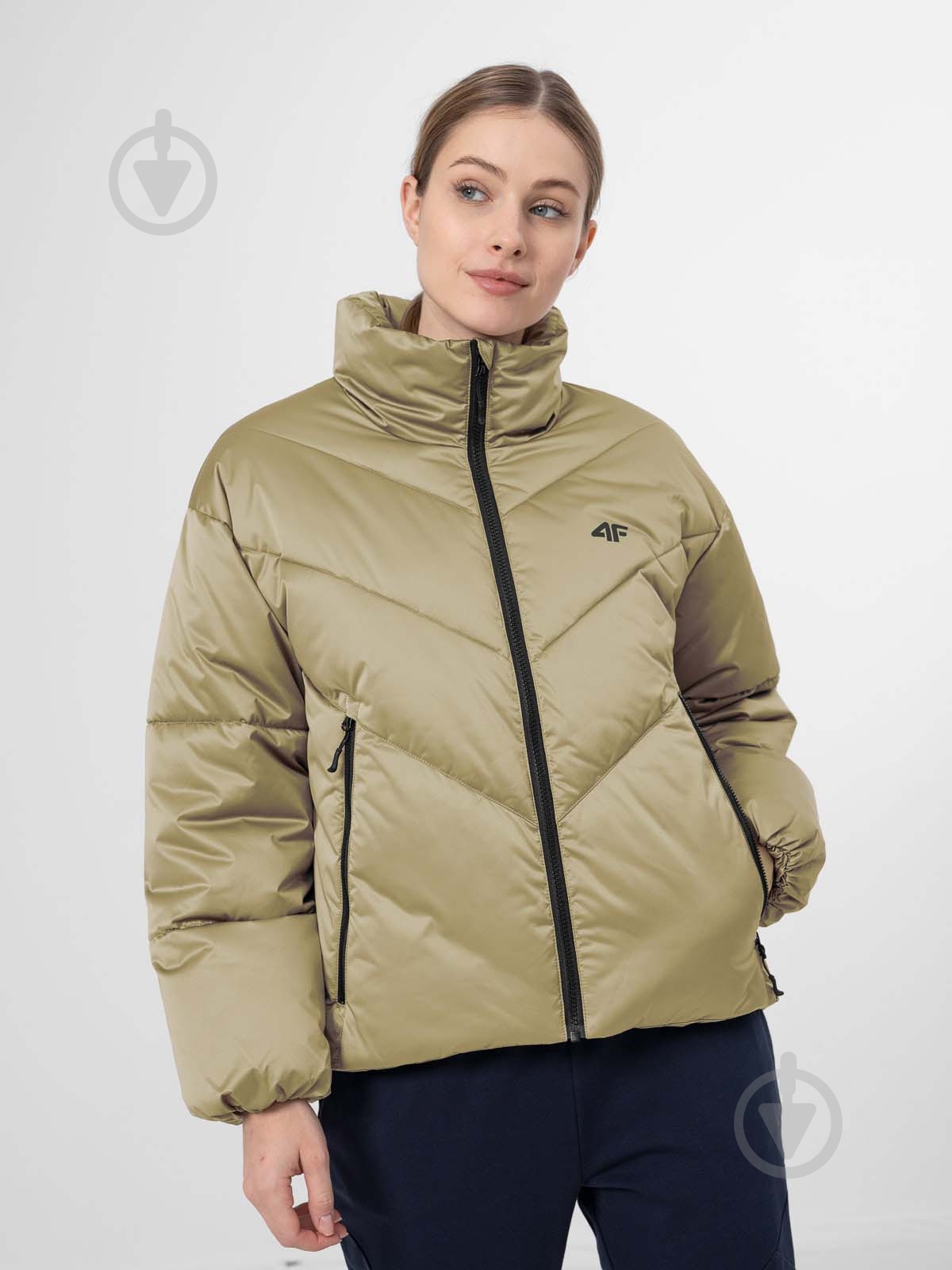 Куртка жіноча демісезонна 4F WOJACKET KUDP019 H4Z22-KUDP019-44S р.M оливкова - фото 1 Куртка жіноча демісезонна 4F WOJACKET KUDP019 H4Z22-KUDP019-44S р.M оливкова - фото 1