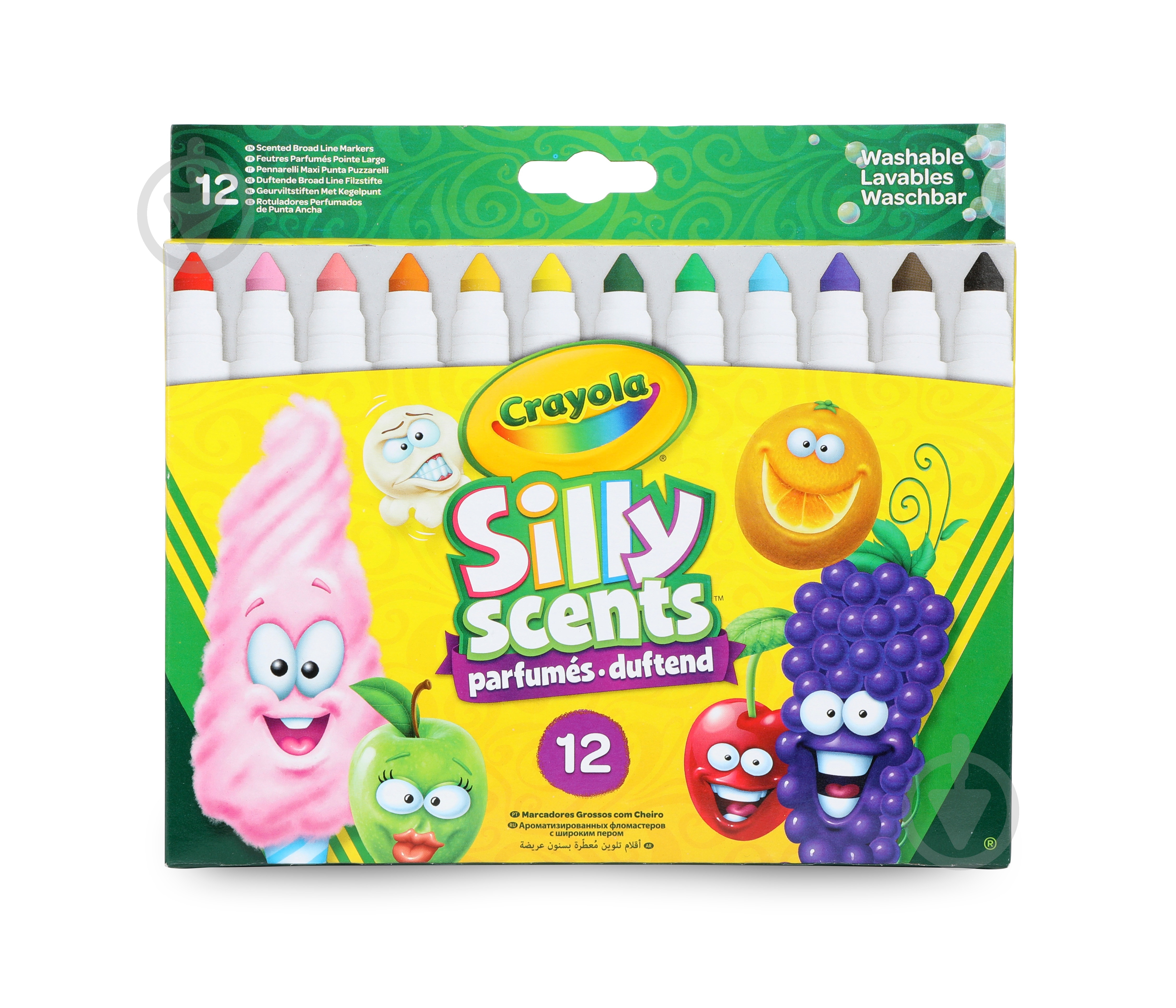 Набор фломастеров Silly Scents широкая линия (washable) с ароматом 12 шт. Crayola - фото 1