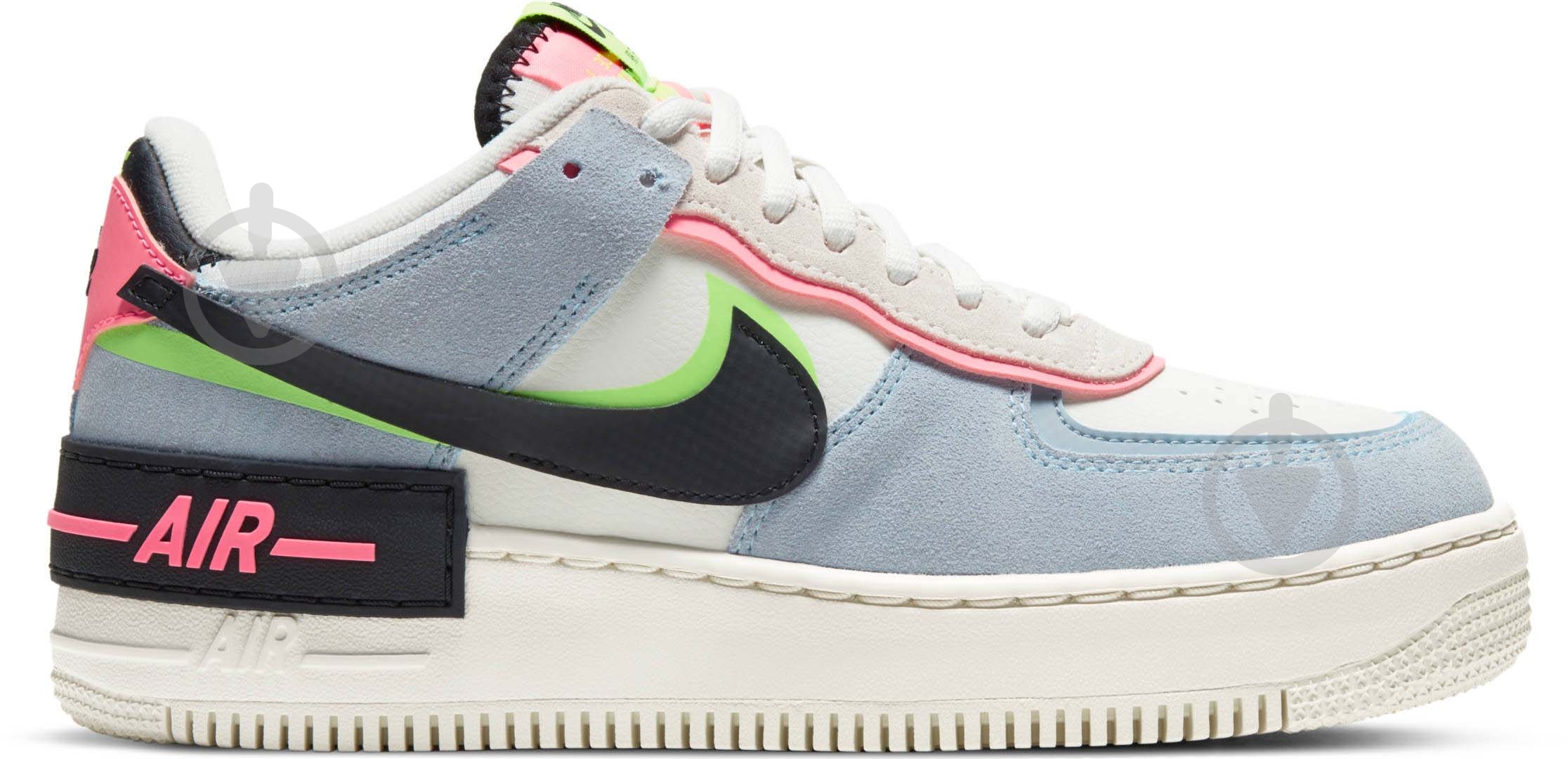 Кроссовки женские демисезонные Nike Air Force 1 Shadow CU8591-101 р.38 голубые с белым - фото 3