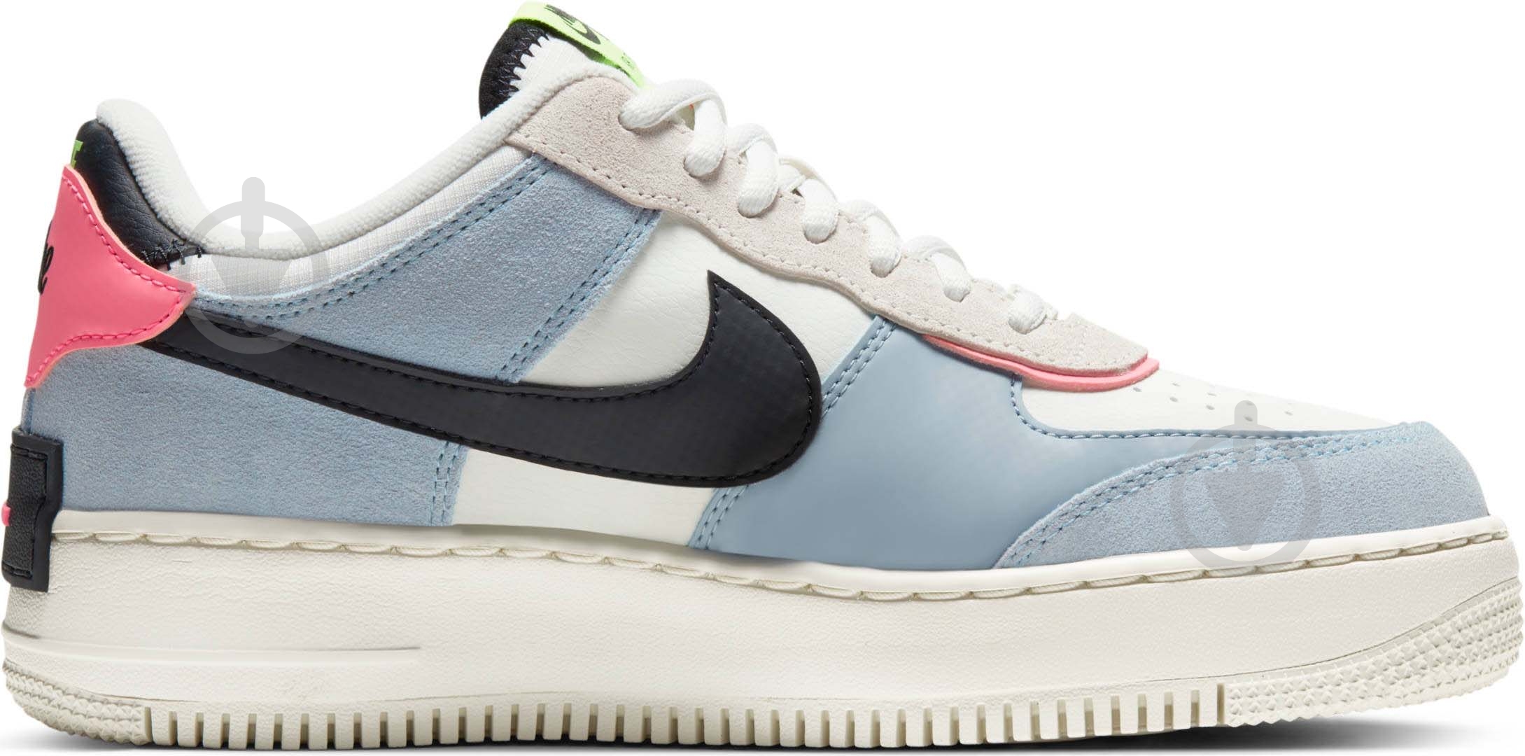 Кроссовки женские демисезонные Nike Air Force 1 Shadow CU8591-101 р.38 голубые с белым - фото 4
