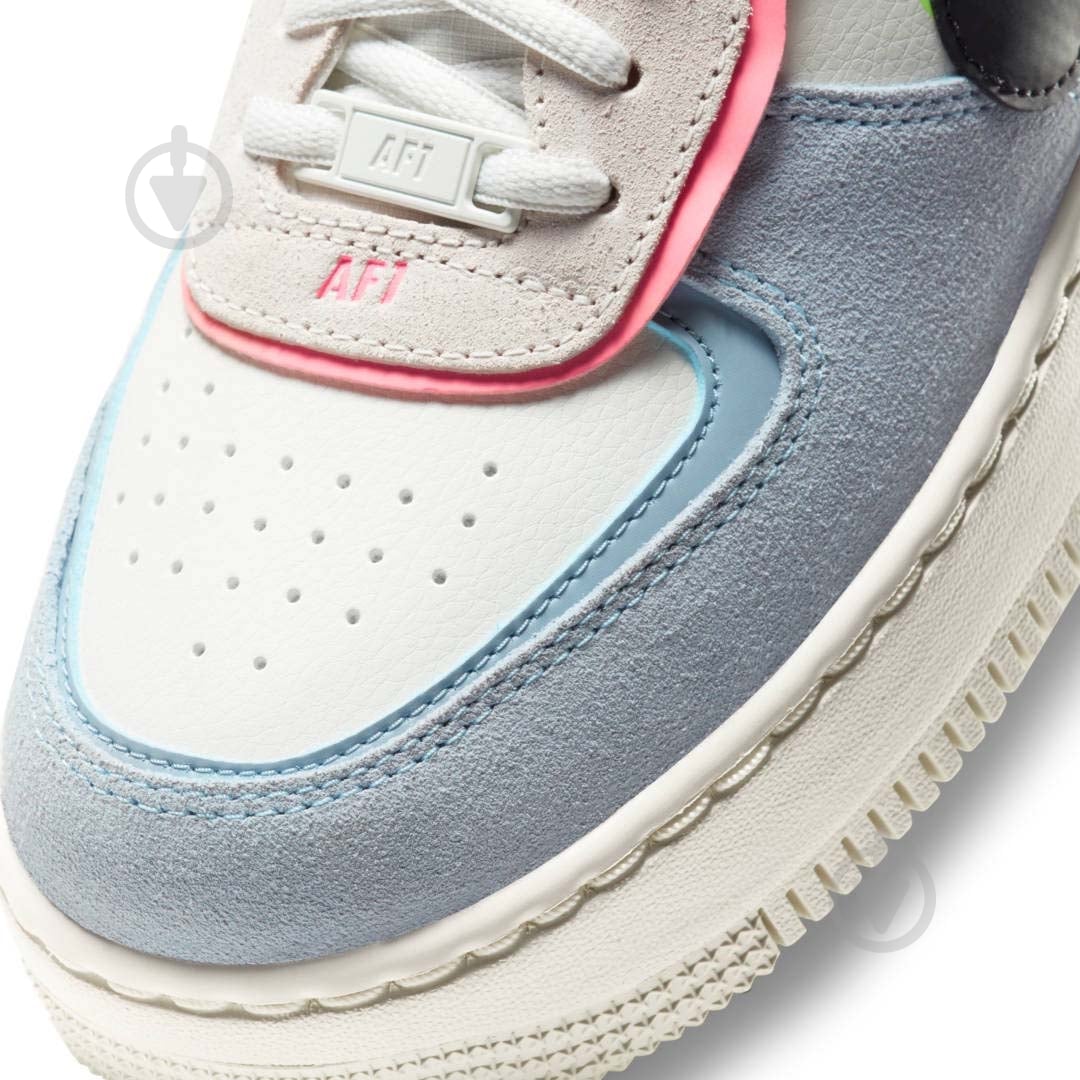 Кроссовки женские демисезонные Nike Air Force 1 Shadow CU8591-101 р.38 голубые с белым - фото 9