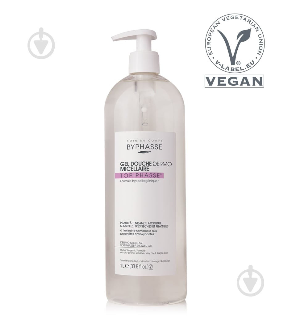 Гель для душа Byphasse Dermo Micellar Topiphasse 1000 мл - фото 1 Гель для душа Byphasse Dermo Micellar Topiphasse 1000 мл - фото 1