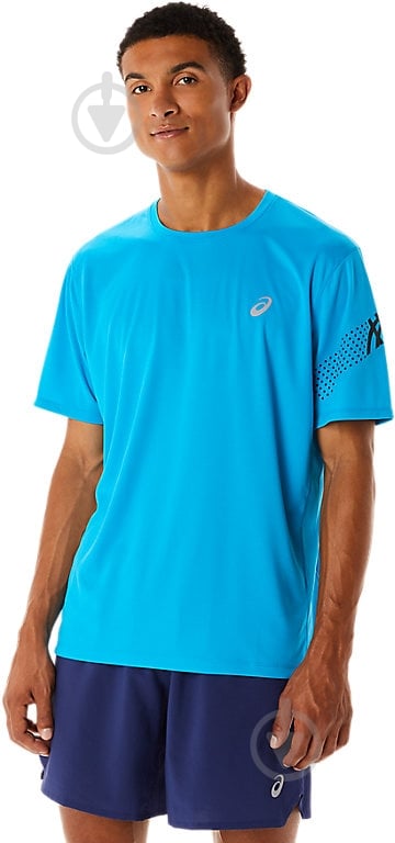 Футболка Asics ICON SS TOP 2011C734-403 р.M голубой - фото 1