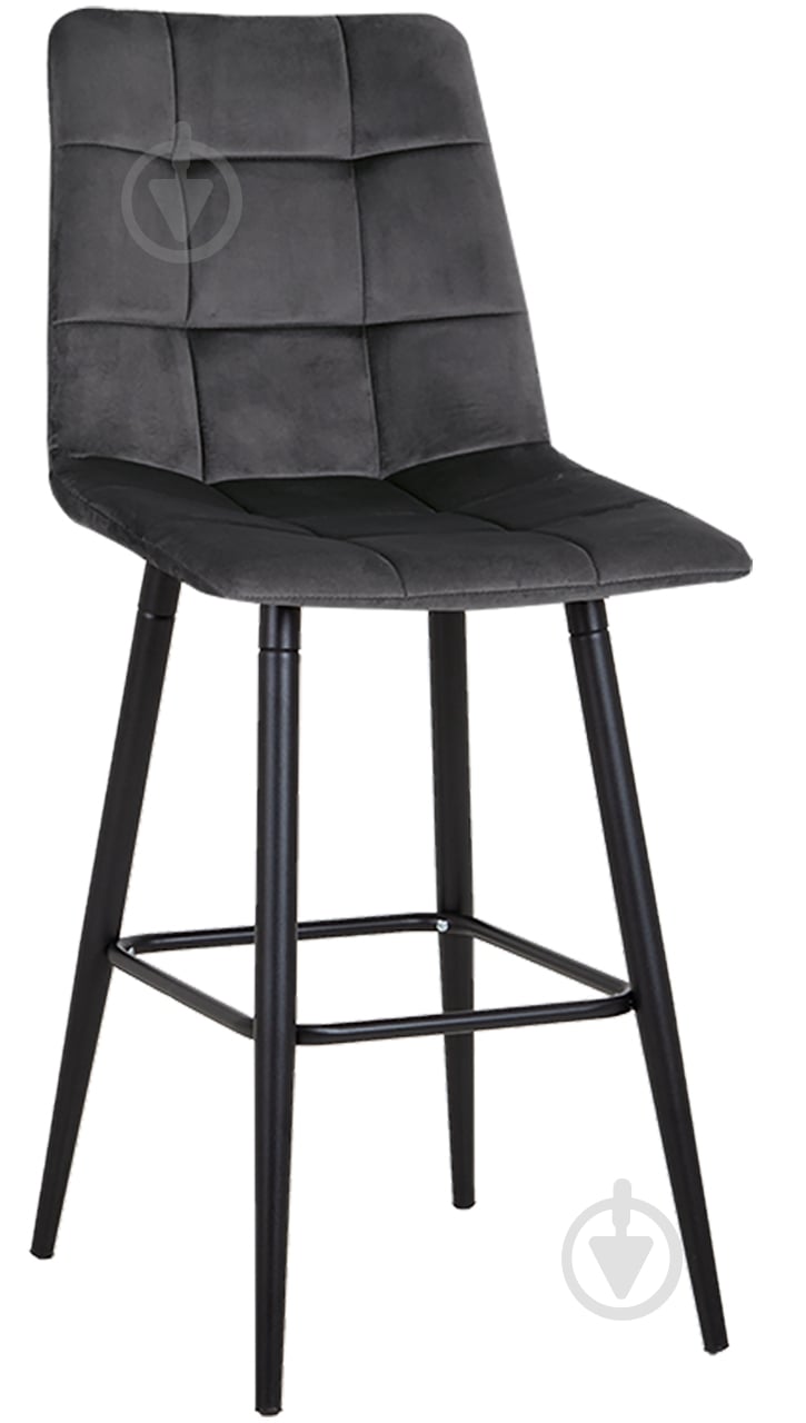 Стілець барний Nowy Styl FORM HN HOKER BLACK (BOX-2) SQR (CH) PUMA-04 темно-сірий - фото 1