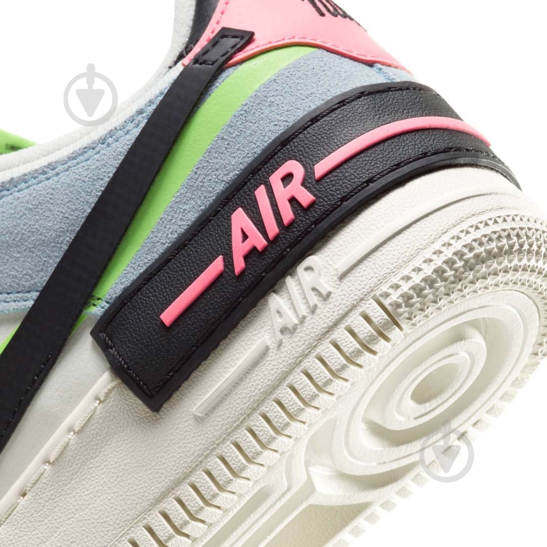 Кроссовки женские демисезонные Nike Air Force 1 Shadow CU8591-101 р.39 голубые с белым - фото 10