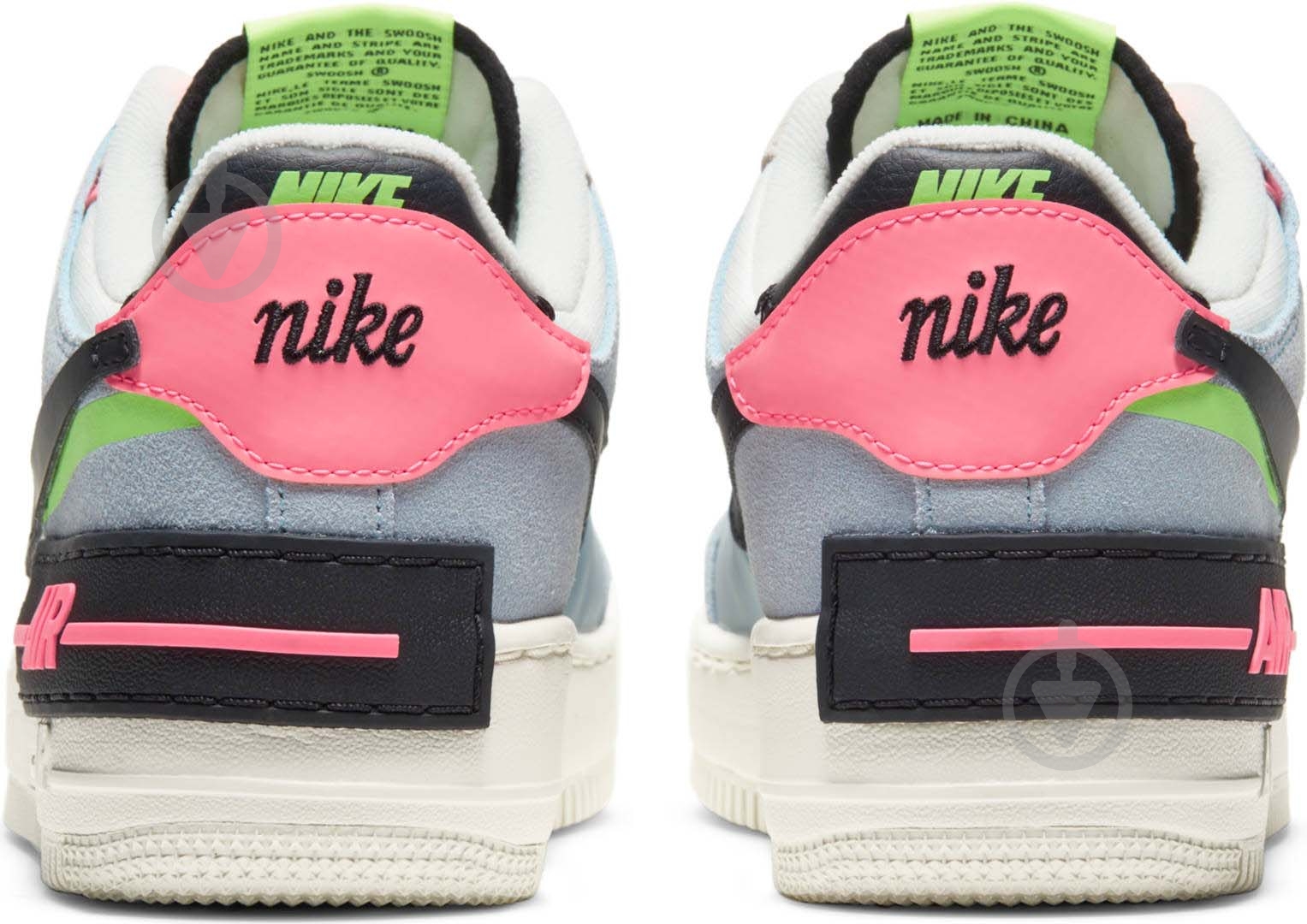 Кроссовки женские демисезонные Nike Air Force 1 Shadow CU8591-101 р.39 голубые с белым - фото 2
