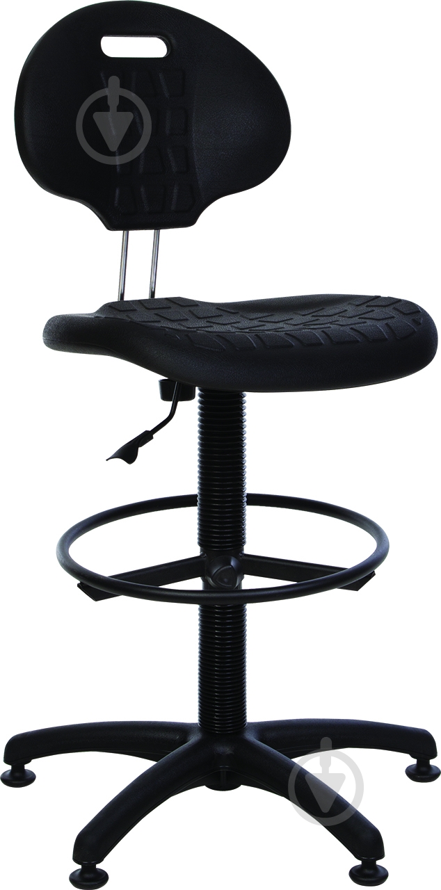 Крісло Nowy Styl LABORANT GTS RING BASE BLACK STOPKI чорний - фото 1