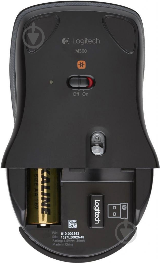 Миша Logitech Wireless Mouse M560 (910-003882) black - фото 5