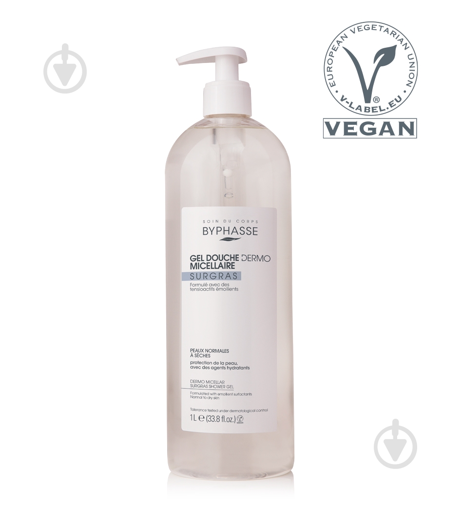 Гель мицеллярный Byphasse Dermo Micellar Surgras 1000 мл - фото 1 Гель мицеллярный Byphasse Dermo Micellar Surgras 1000 мл - фото 1