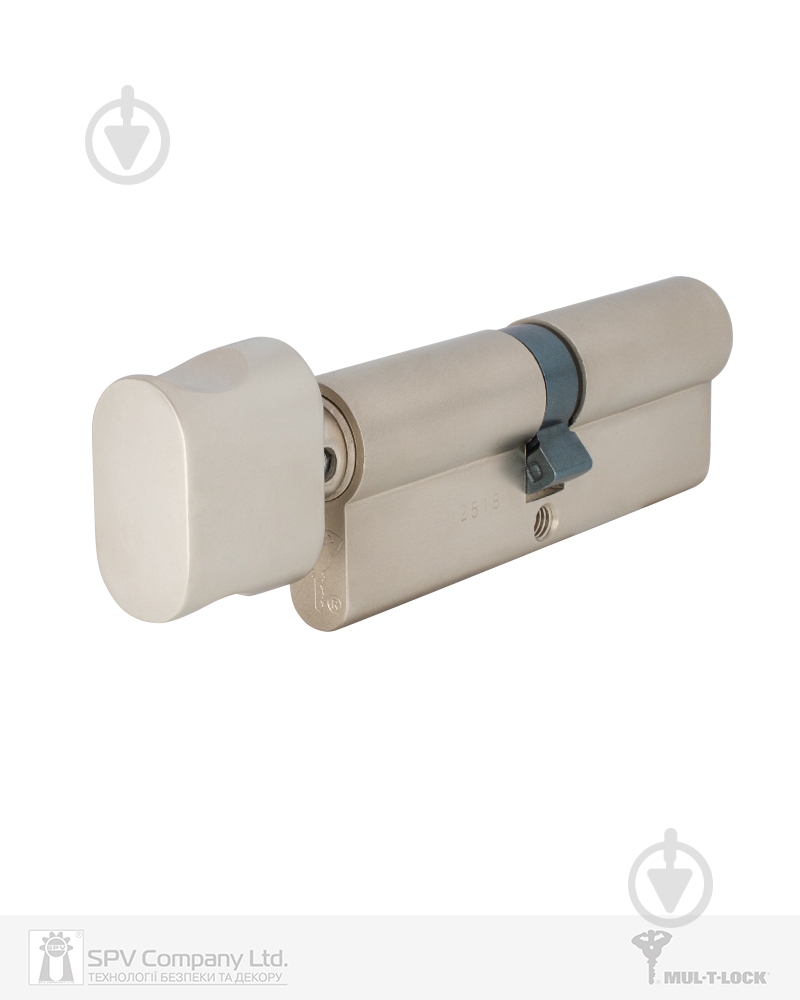 Циліндр Mul-T-Lock INTEGRATOR 40x35 ключ-вороток 75 мм нікель сатин - фото 2