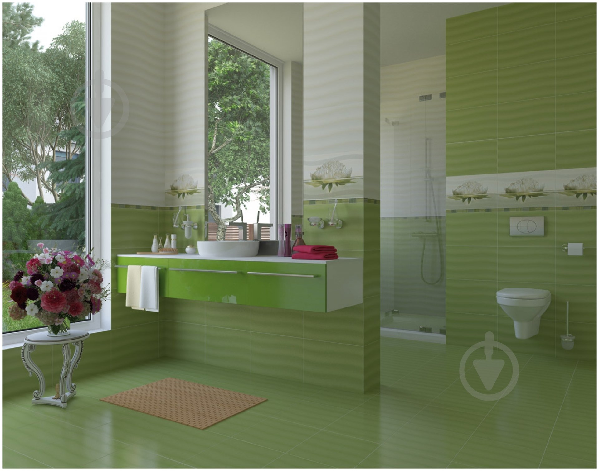 Фриз Opoczno Flora rectangle 2,5x45 см - фото 2