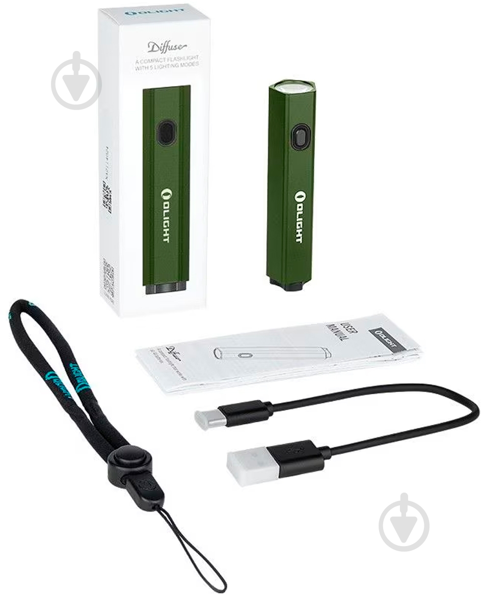 Фонарик Olight Diffuse (2370.43.61) 700 Lm зеленый 2370.43.61 - фото 6