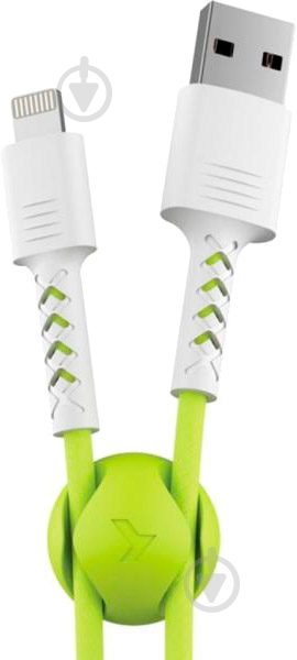 Дата-кабель Pixus USB 2.0 AM – Lightning 1 м white/lime (4897058531183) - фото 1 Дата-кабель Pixus USB 2.0 AM – Lightning 1 м white/lime (4897058531183) - фото 1