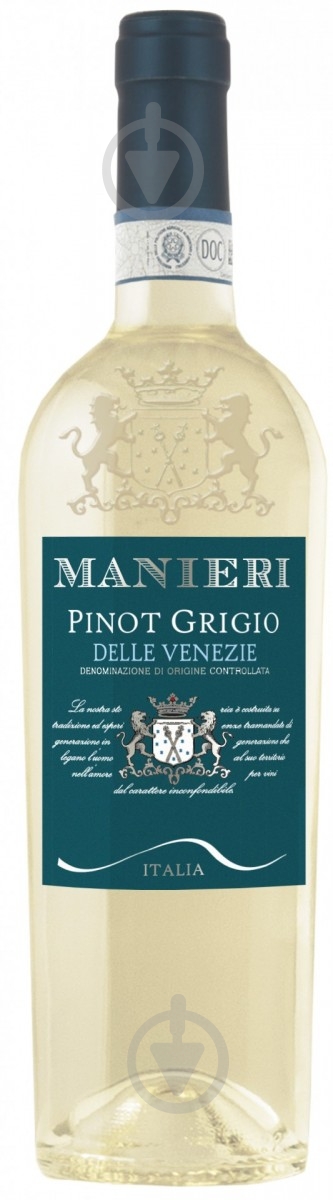 Вино Manieri Pinot Grigio белое сухое 0,75 л - фото 1