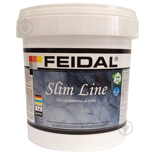 Декоративная краска Feidal Slim Line белый 1 л - фото 1 Декоративная краска Feidal Slim Line белый 1 л - фото 1