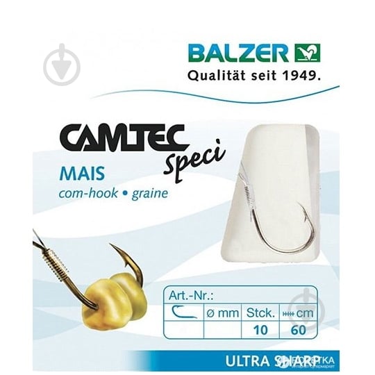 Крючок Balzer CAMTEC КУКУРУДЗА №6 10 шт. - фото 1 Крючок Balzer CAMTEC КУКУРУДЗА №6 10 шт. - фото 1