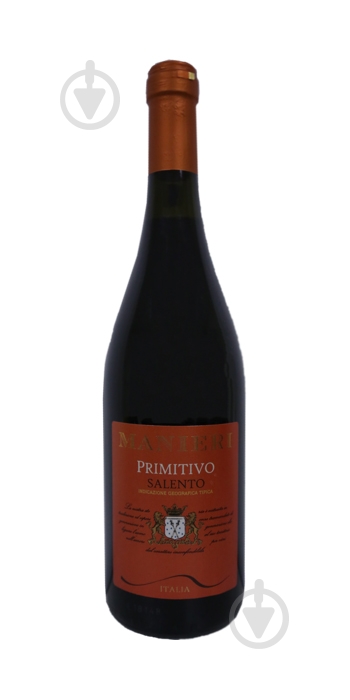Вино Manieri Primitivo красное сухое 0,75 л - фото 1