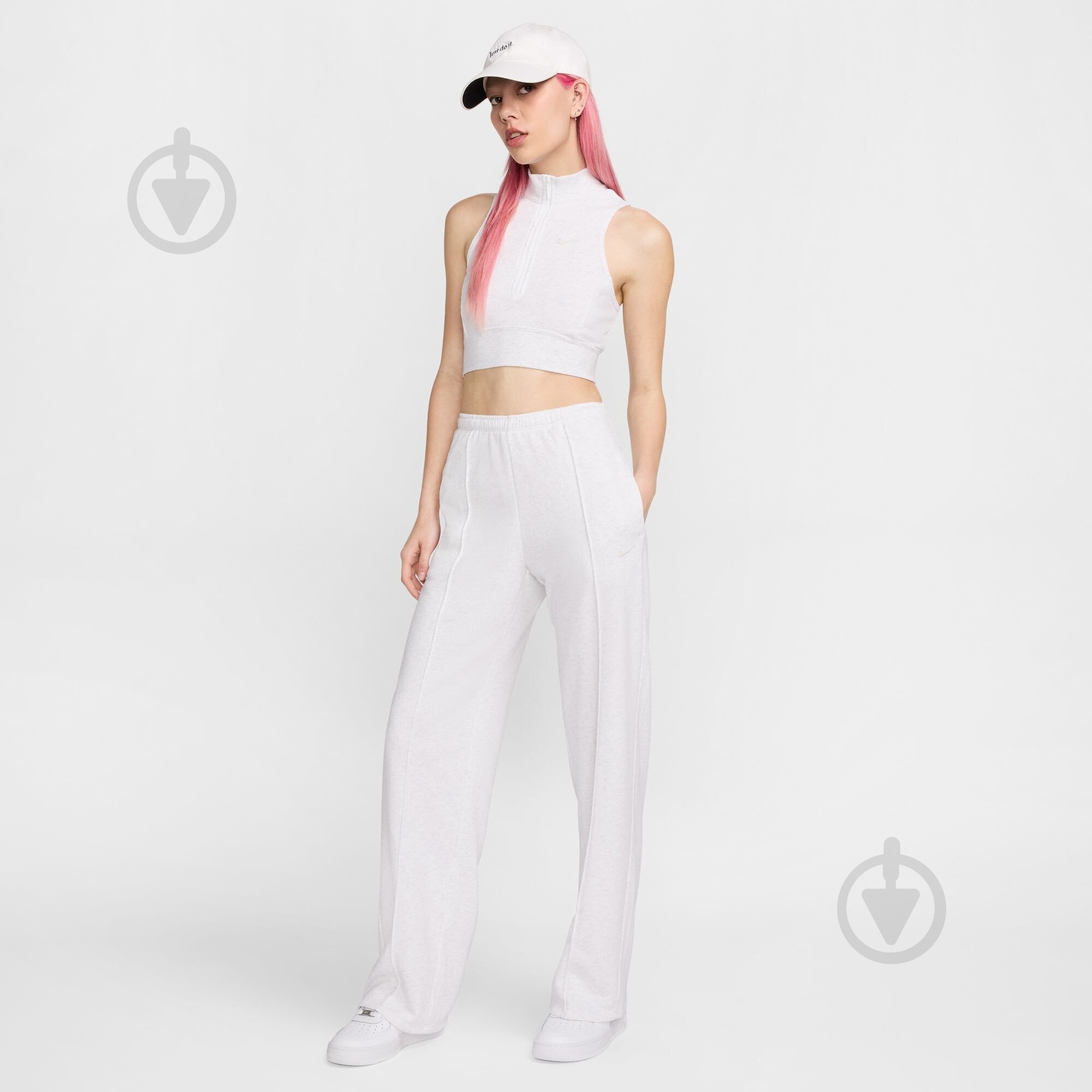 Штани Nike W NSW NK CHLL FT MR OH SWTPNT HF6457-051 р. M білий - фото 5