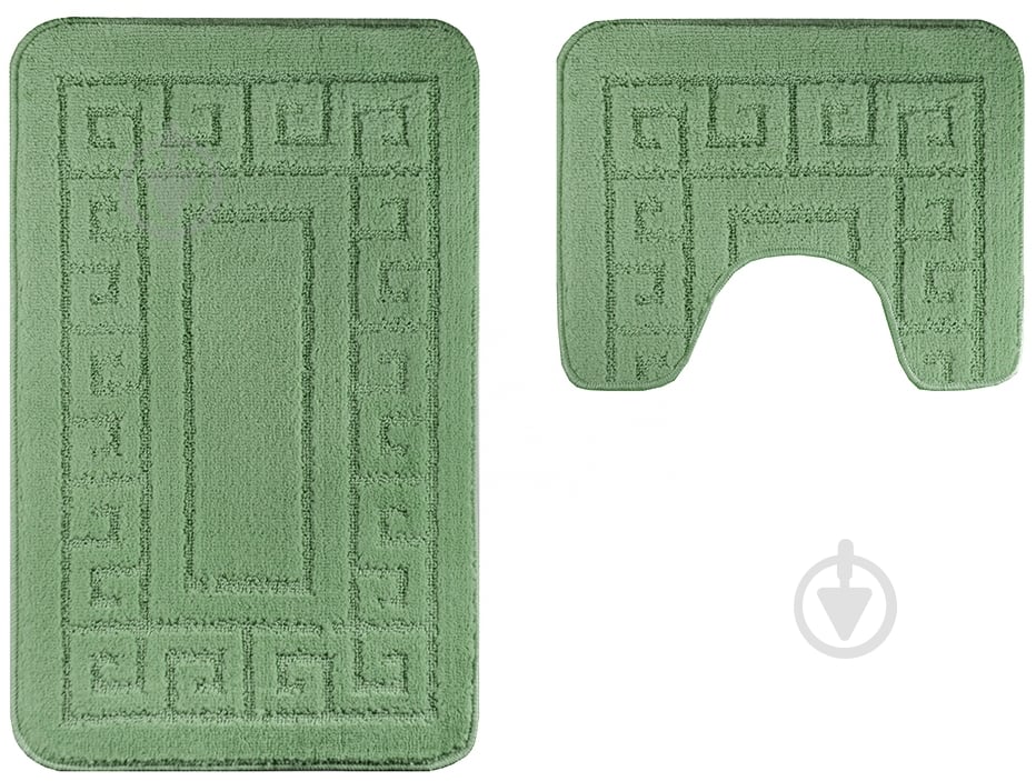 Набор ковриков Perfex Classic 2 шт. 50x80 см / 40x50 см оливковый - фото 1