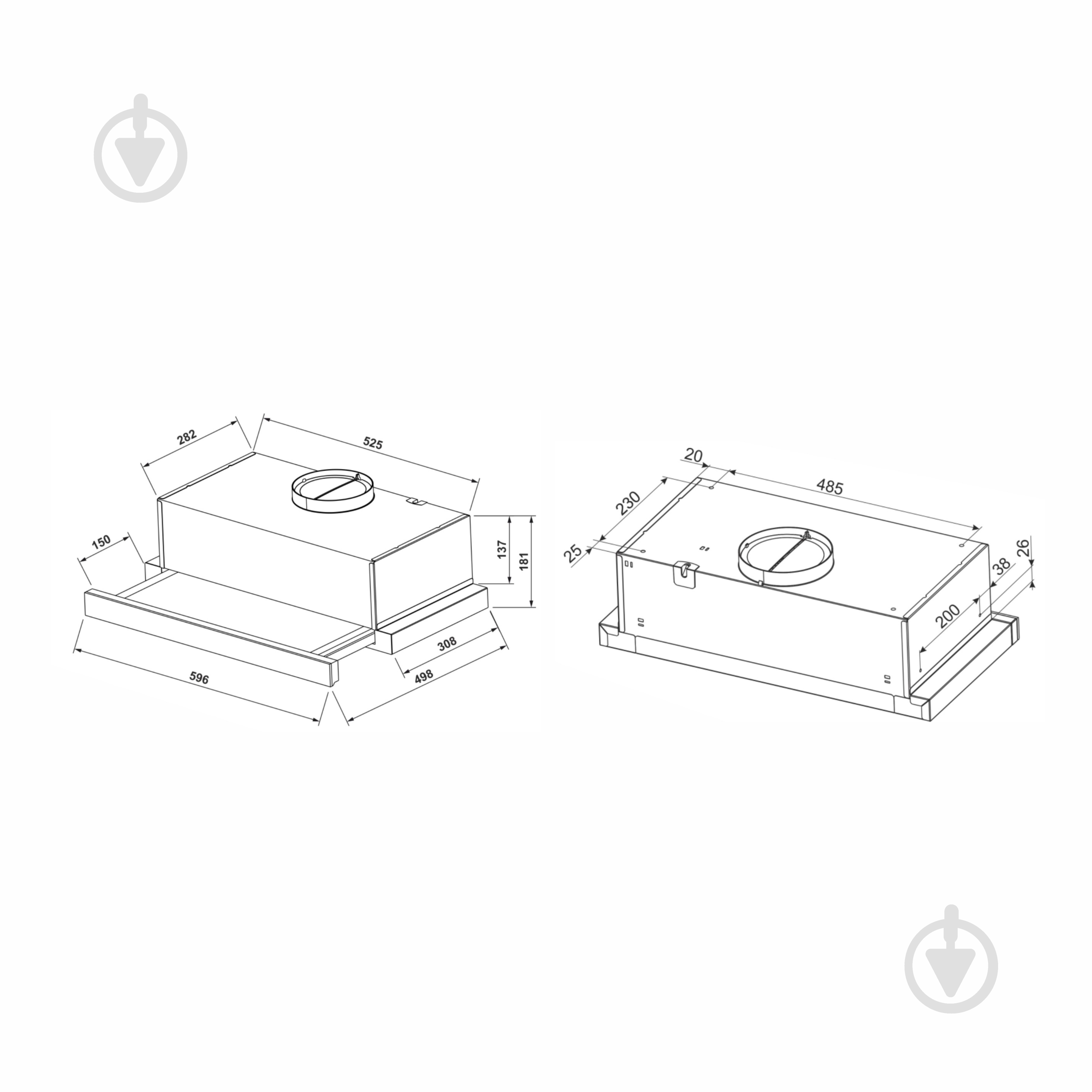 Вытяжка Eleyus ORION 650 LED 60 BL - фото 11 Вытяжка Eleyus ORION 650 LED 60 BL - фото 11