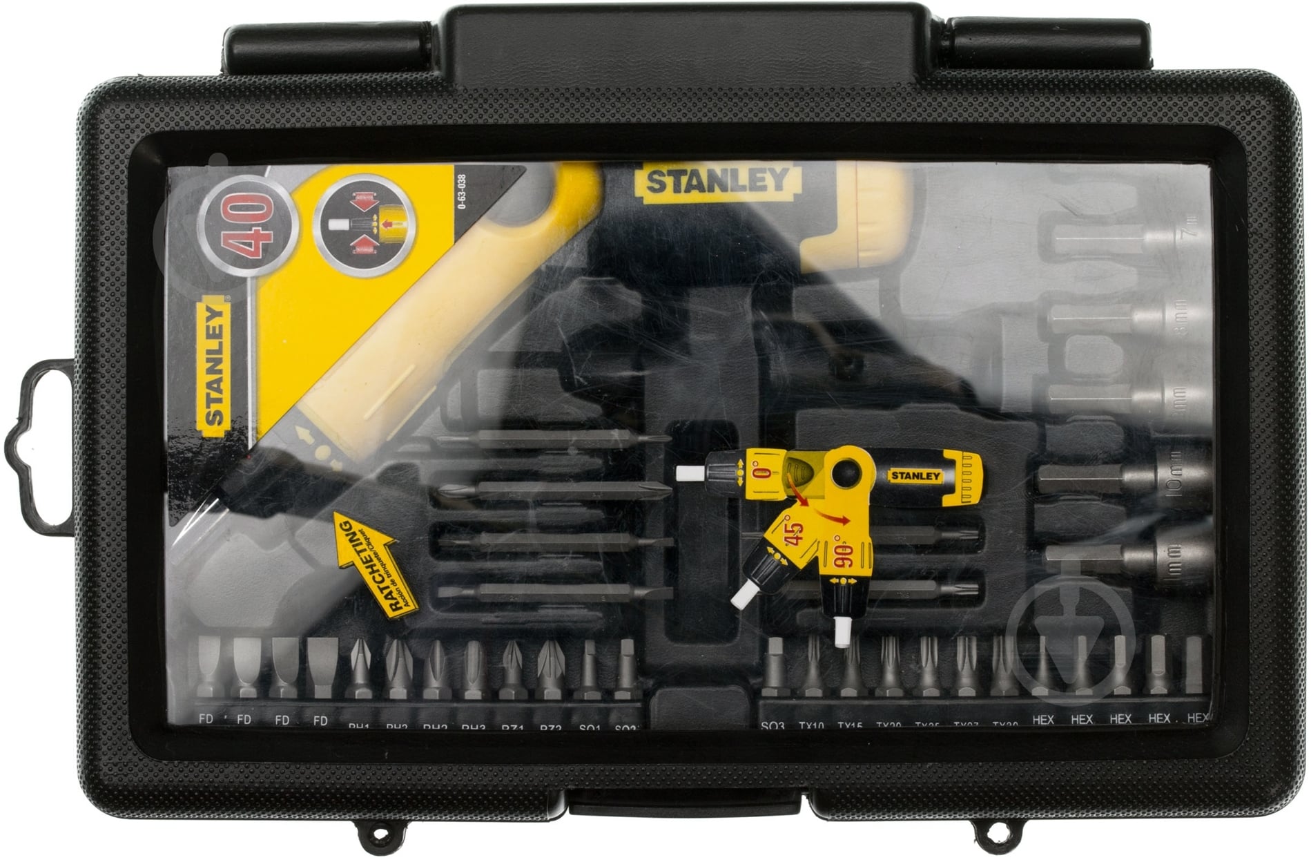 Отвертка со сменными насадками Stanley MULTIBIT STUBBY 0-63-038 - фото 4 Отвертка со сменными насадками Stanley MULTIBIT STUBBY 0-63-038 - фото 4