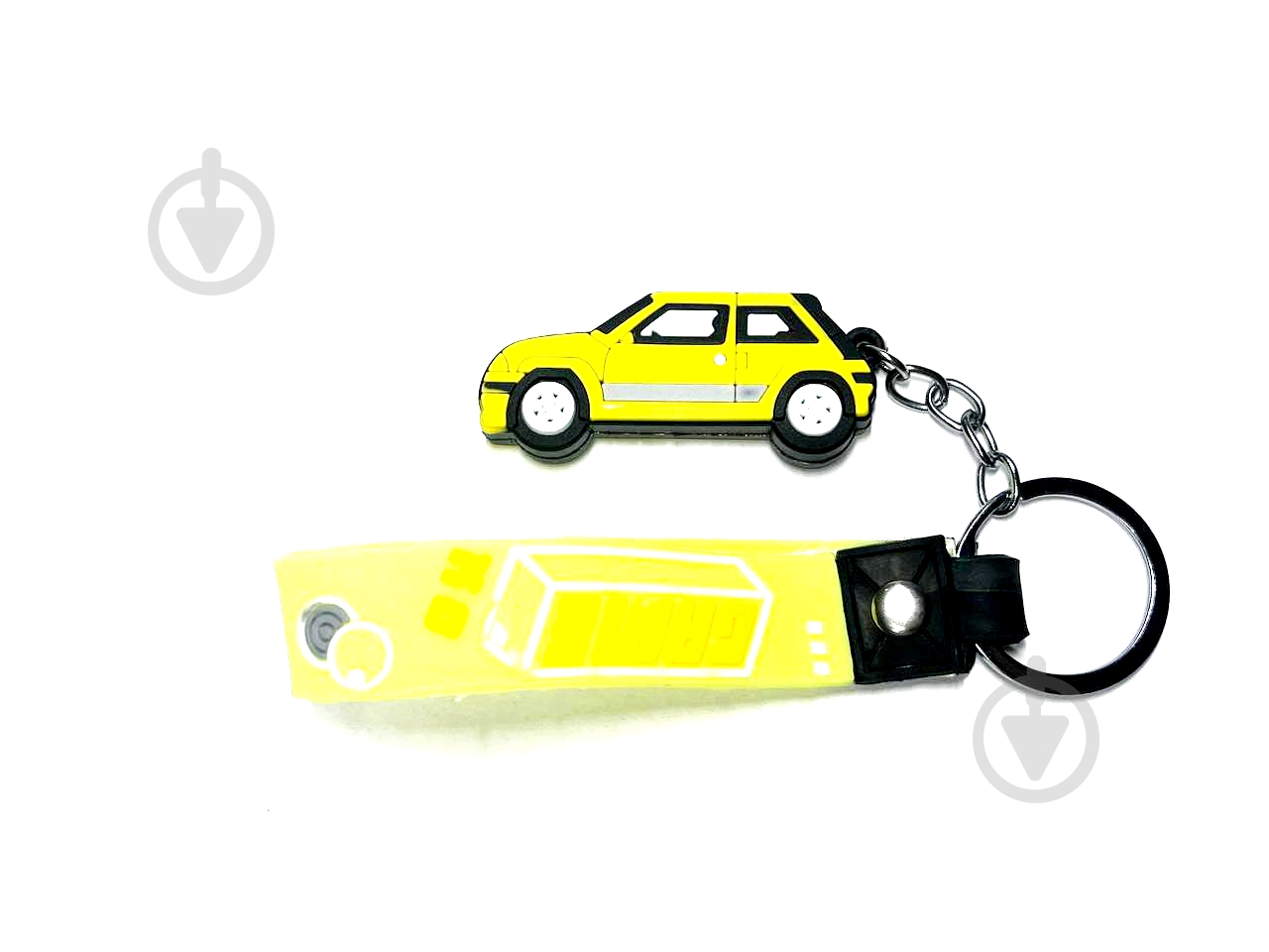 Брелок для ключей Машинка желтая - фото 1