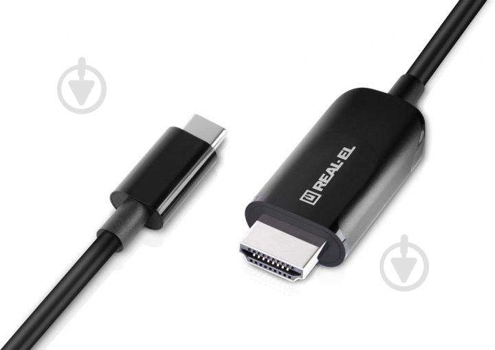 Кабель мультимедийный Real-el USB Type–C – HDMI 1,8 м black (EL123500044) - фото 2