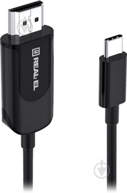 Кабель мультимедийный Real-el USB Type–C – HDMI 1,8 м black (EL123500044) - фото 3