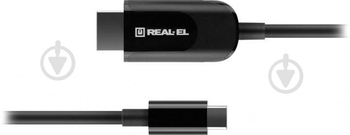 Кабель мультимедийный Real-el USB Type–C – HDMI 1,8 м black (EL123500044) - фото 7