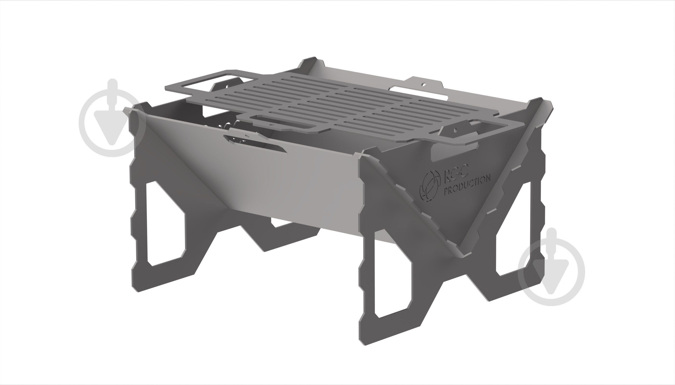 Мангал RGC Production разборный 530х400х260 - фото 1
