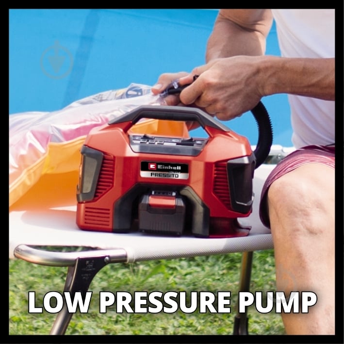 Компресcор автомобильный Einhell Germany AG PRESSITO 18/21 (4020467) - фото 7