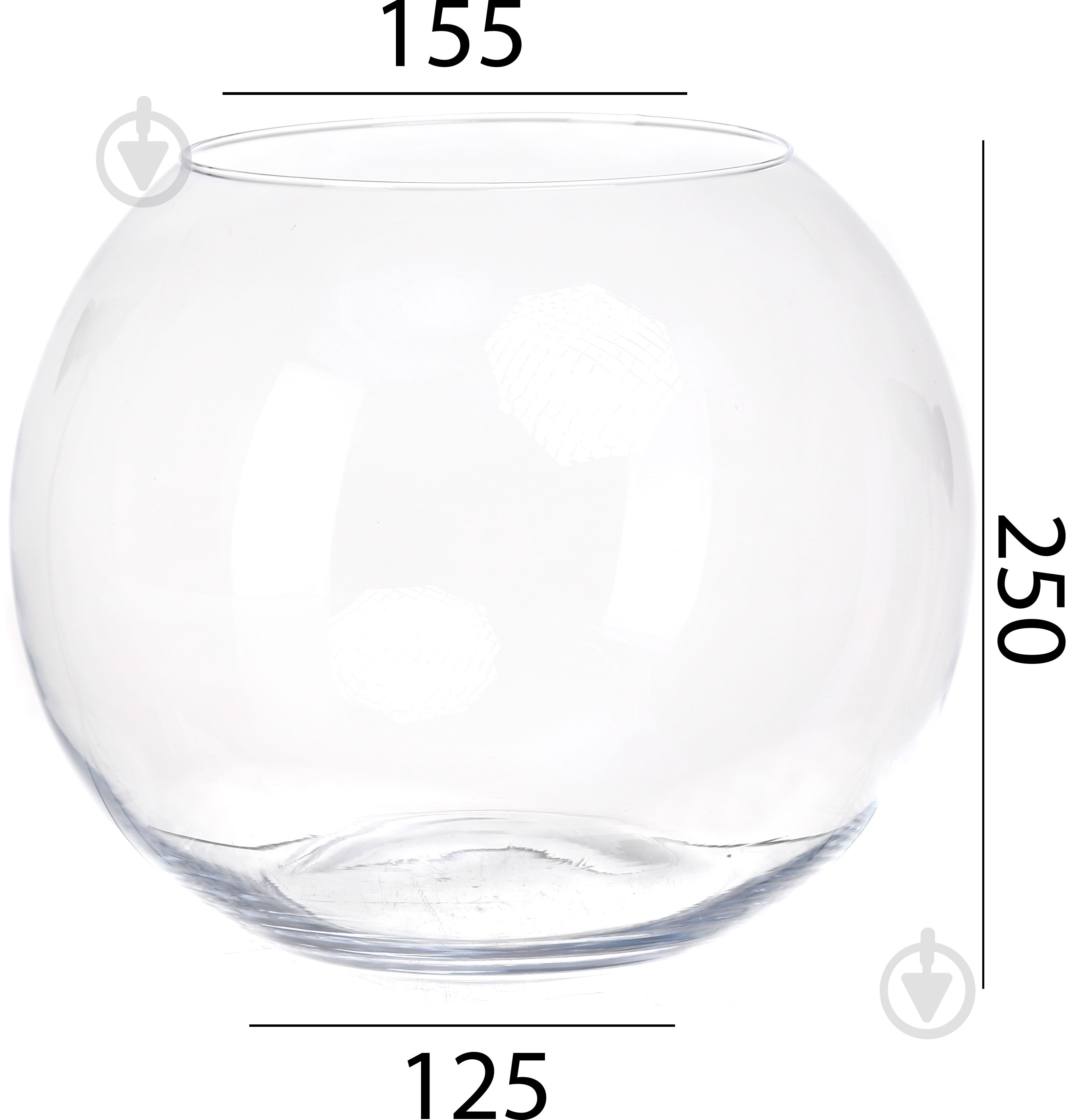 Ваза скляна Wrzesniak Glassworks 17-1194A 25 см прозора 17-1194A - фото 3