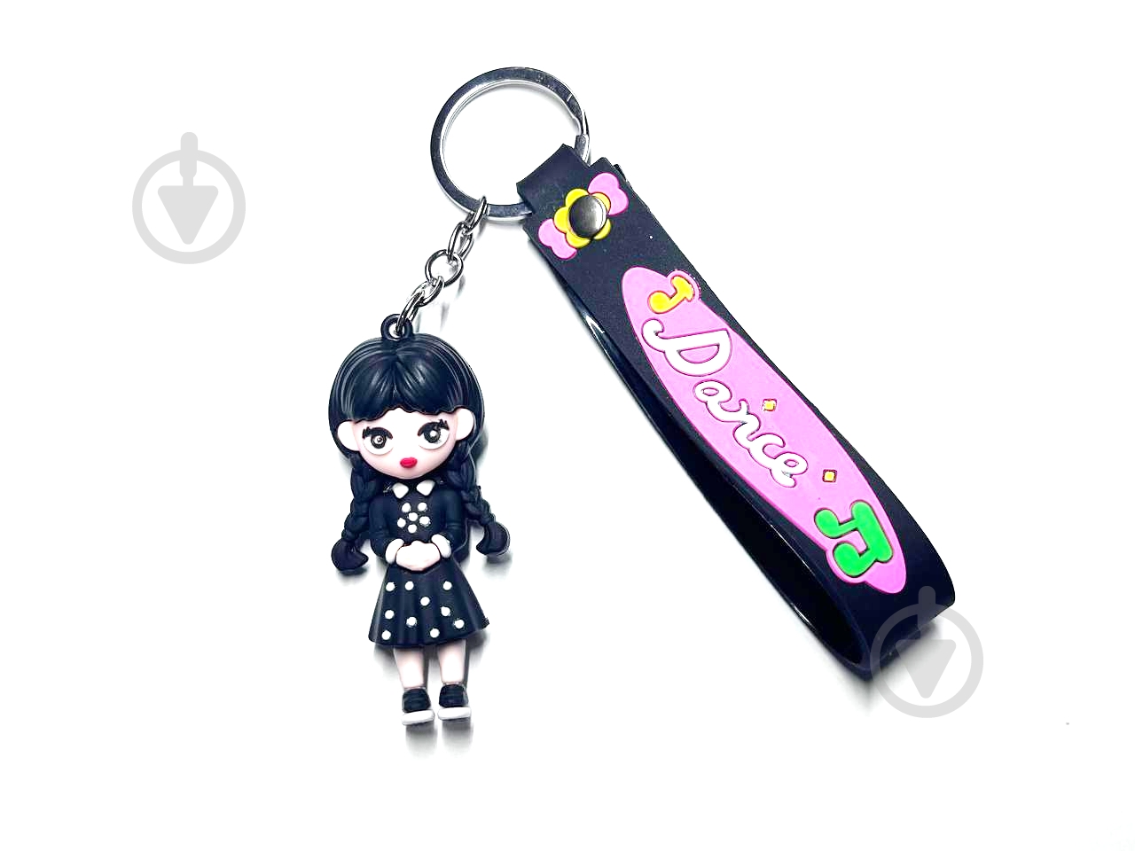 Брелок для ключей Wednesday черный - фото 1