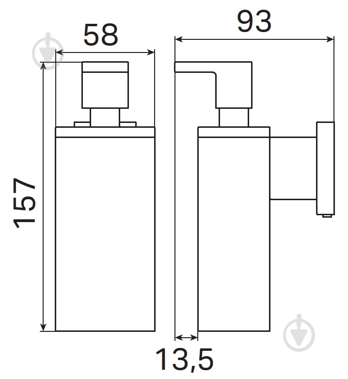 Дозатор для жидкого мыла Haceka Edge 403317 - фото 5 Дозатор для жидкого мыла Haceka Edge 403317 - фото 5