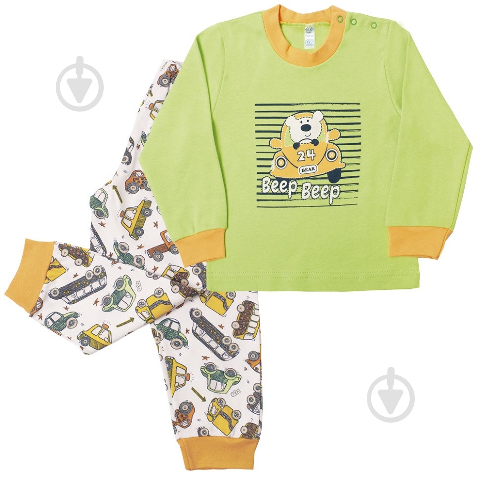Пижама детская для мальчика GABBI р.80 зеленый - фото 1 Пижама детская для мальчика GABBI р.80 зеленый - фото 1