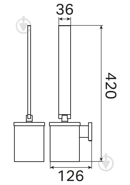 Ершик для унитаза Haceka Edge 403319 - фото 5