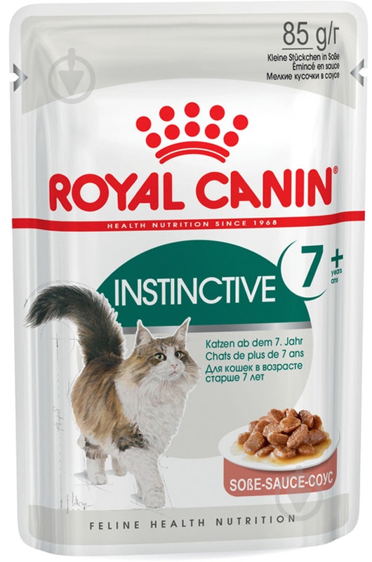 Корм влажный для взрослых кошек Royal Canin Instinctive 7+ в соусе мясо, злаки 85 г - фото 1