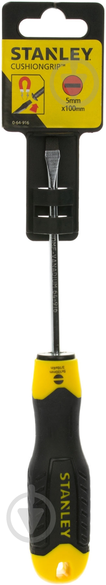 Отвертка Stanley CUSHION GRIP SL5×100 мм 0-64-916 - фото 2