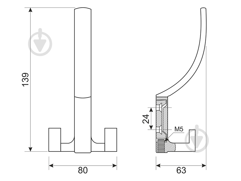 Крючок мебельный DC WL 04 G2 хром - фото 4 Крючок мебельный DC WL 04 G2 хром - фото 4