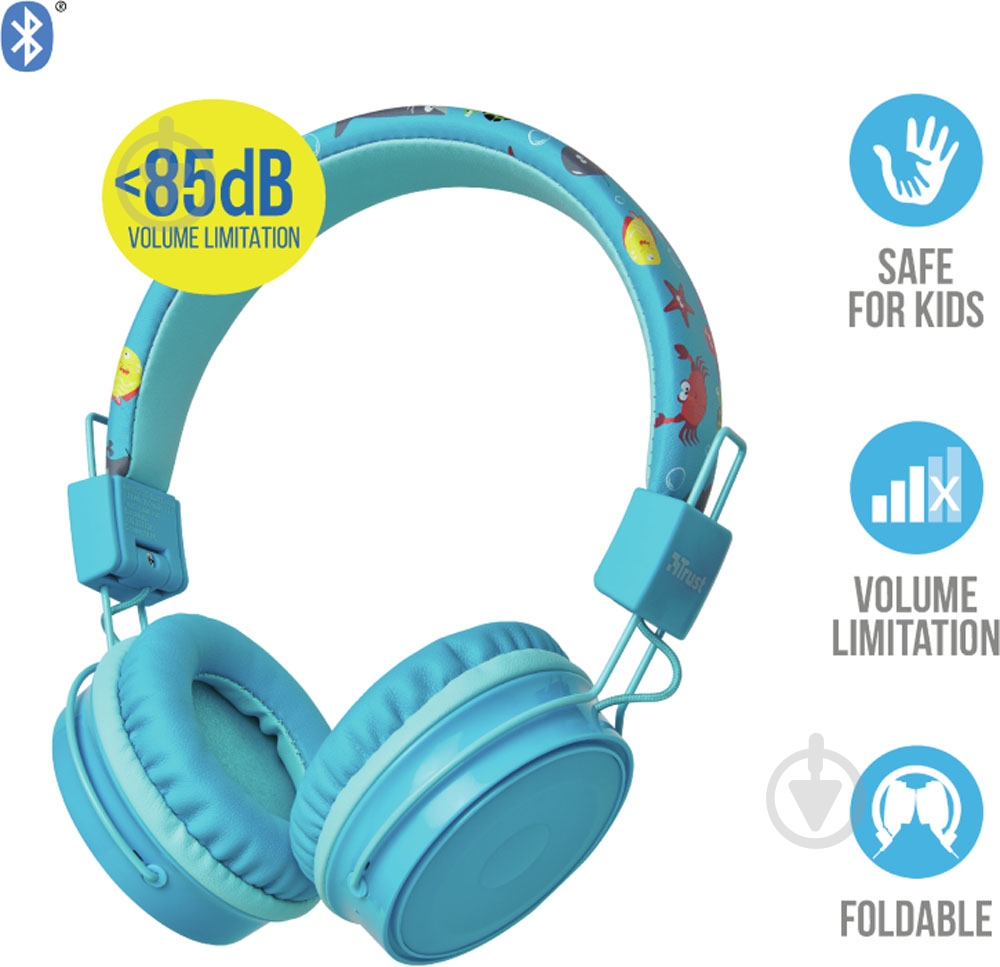 Гарнитура Trust Comi Bluetooth Wireless Kids blue (23128) - фото 1