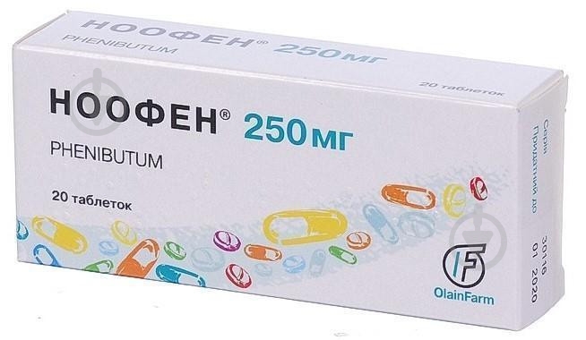 Ноофен №20 (10х2) таблетки 250 мг - фото 1 Ноофен №20 (10х2) таблетки 250 мг - фото 1