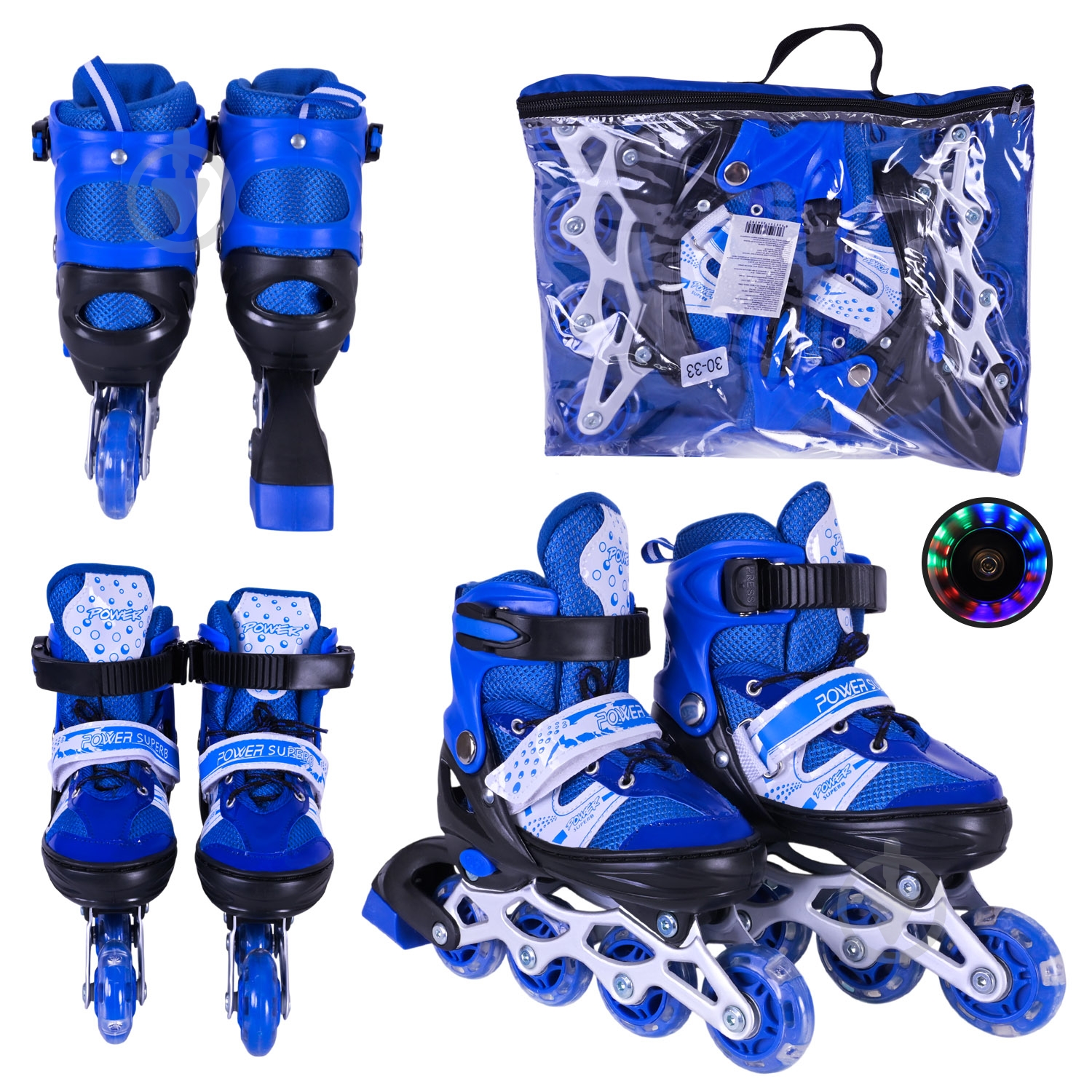 Роликовые коньки Shantou S RL25501 р. 30-33 в ассортименте - фото 27