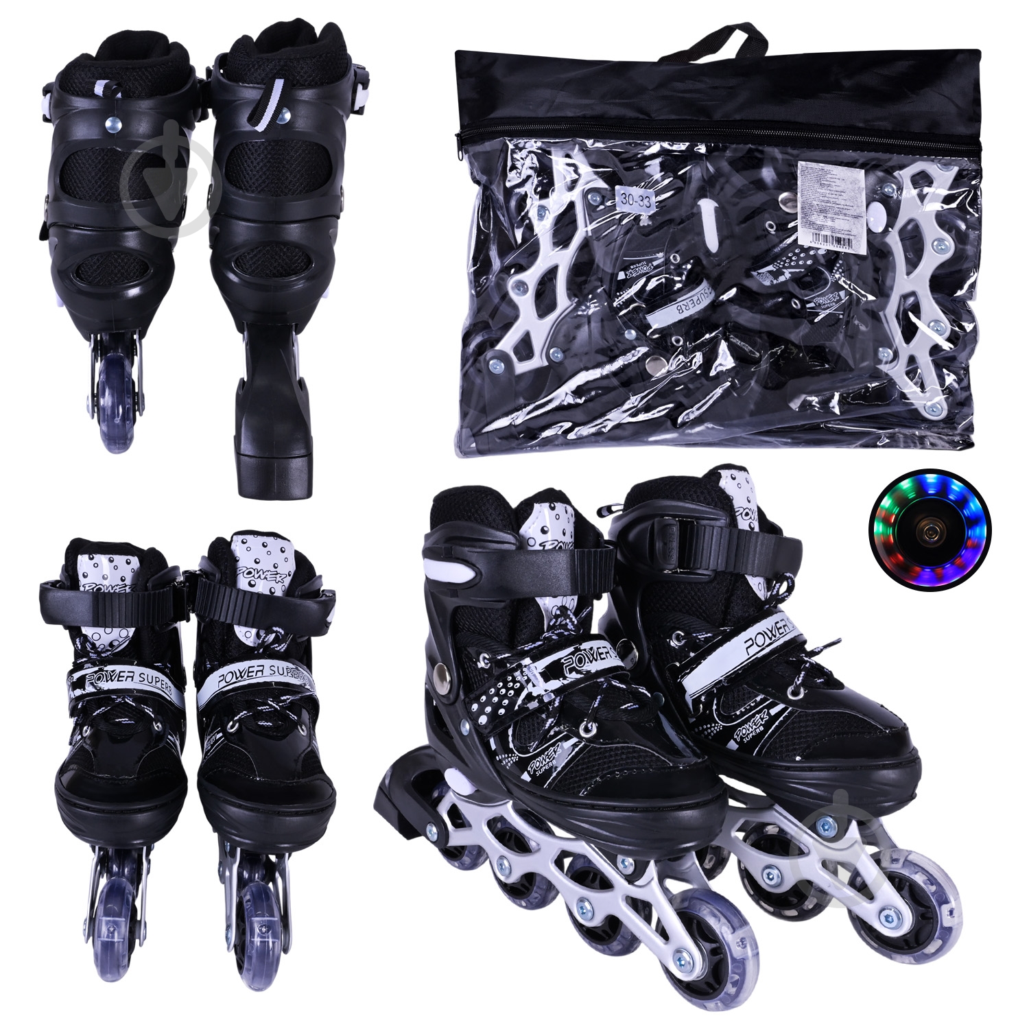 Роликовые коньки Shantou S RL25501 р. 30-33 в ассортименте - фото 29