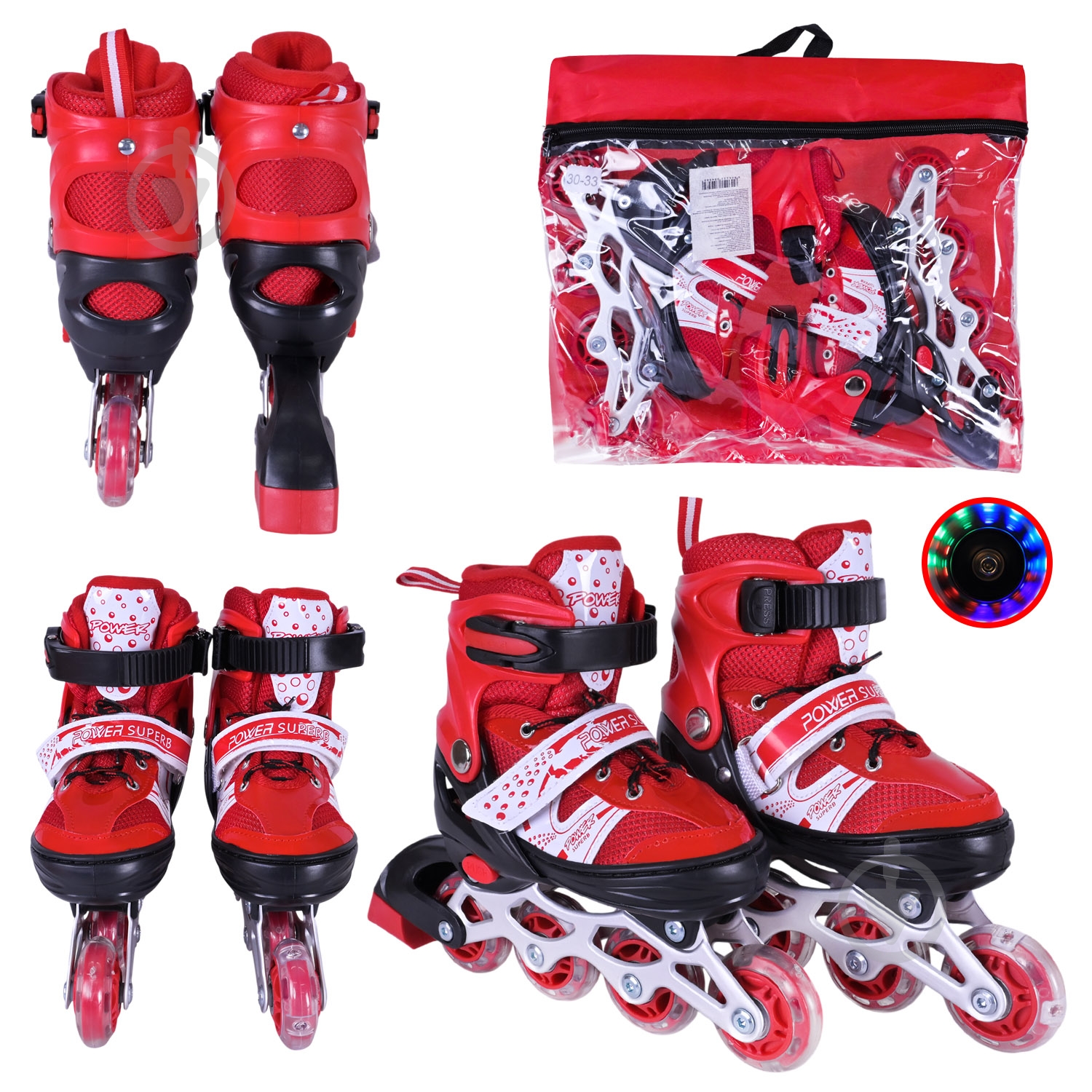 Роликовые коньки Shantou S RL25501 р. 30-33 в ассортименте - фото 26