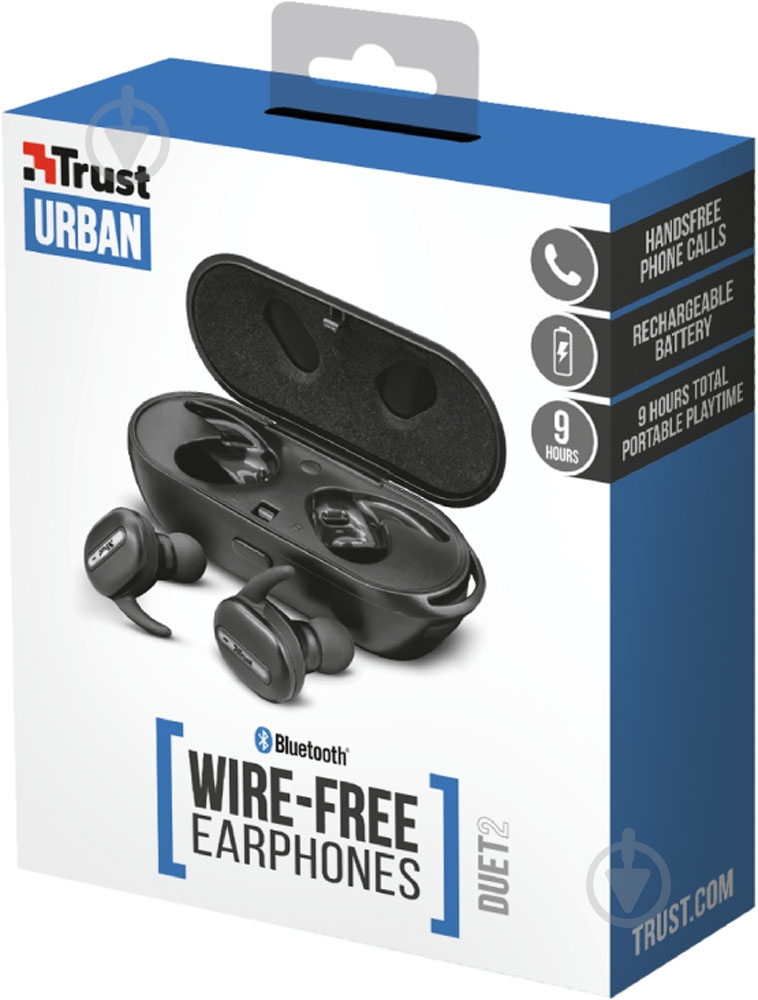 Гарнитура Trust Duet2 Bluetooth Wire-free black (22864) - фото 10