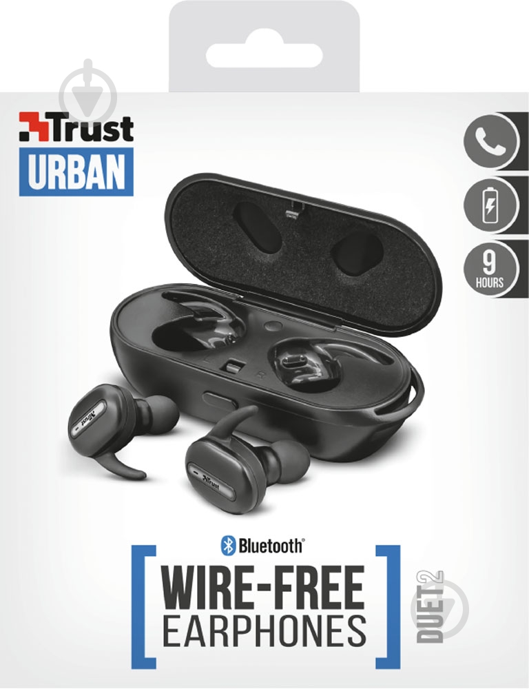 Гарнитура Trust Duet2 Bluetooth Wire-free black (22864) - фото 9